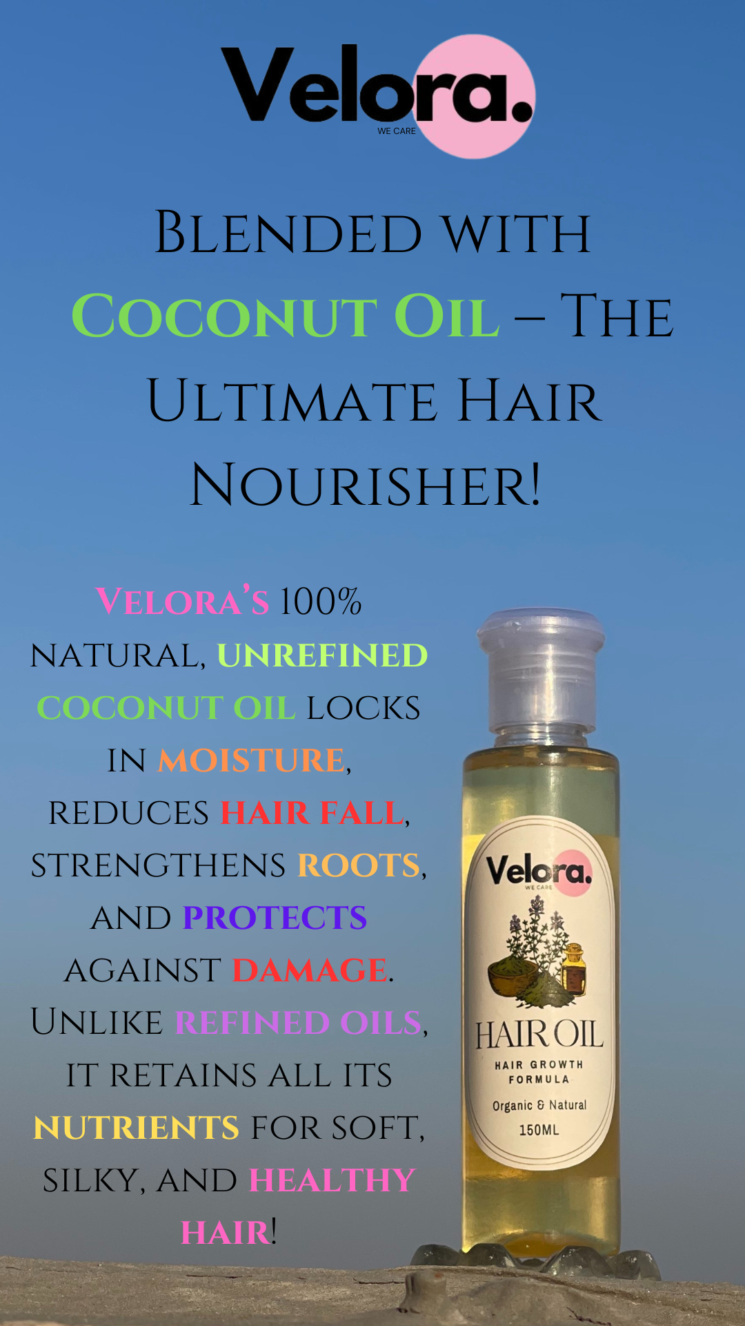 Velora Hair Growth Oil - Ginseng Infused Formula